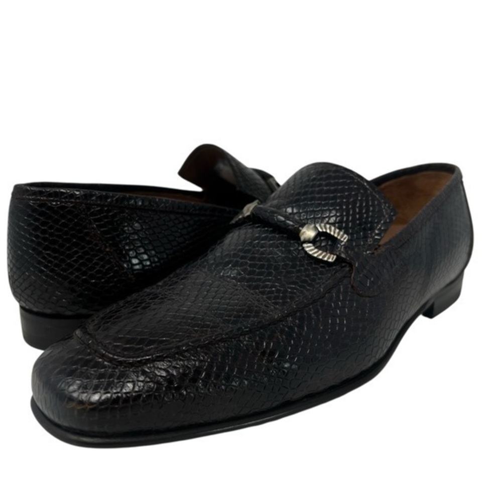 Mezlan Brown Textured Slip-On Loafers